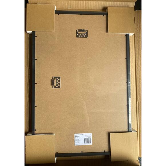 16x24 Black Picture Frame – Beveled Modern Design – Wall Mount Photo or Art Disp - Picture 9 of 10